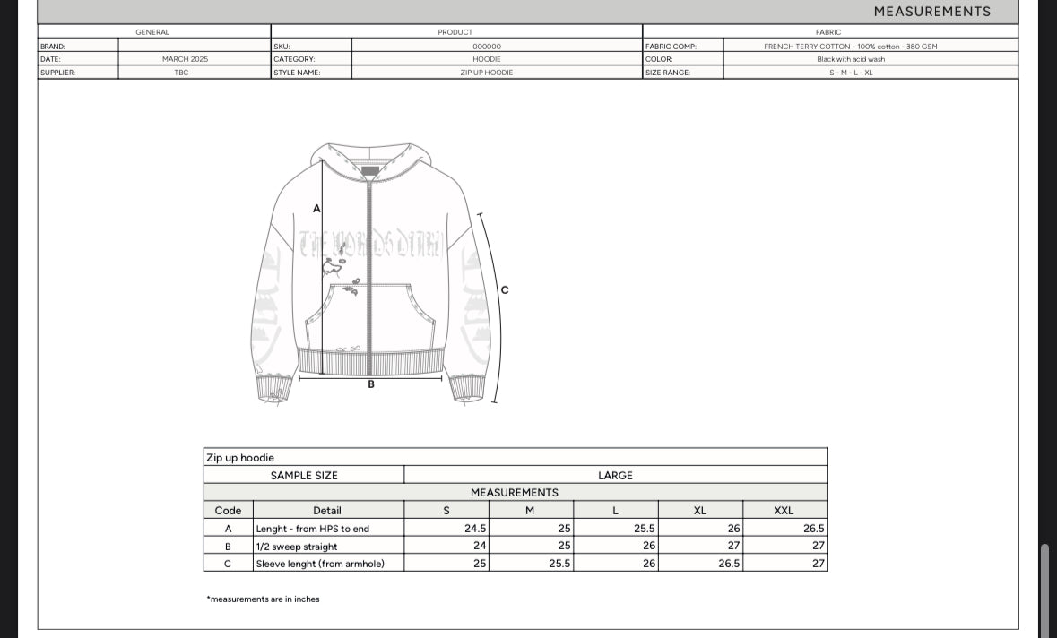 (WORLD AT WAR) ZIP UP HOODIE