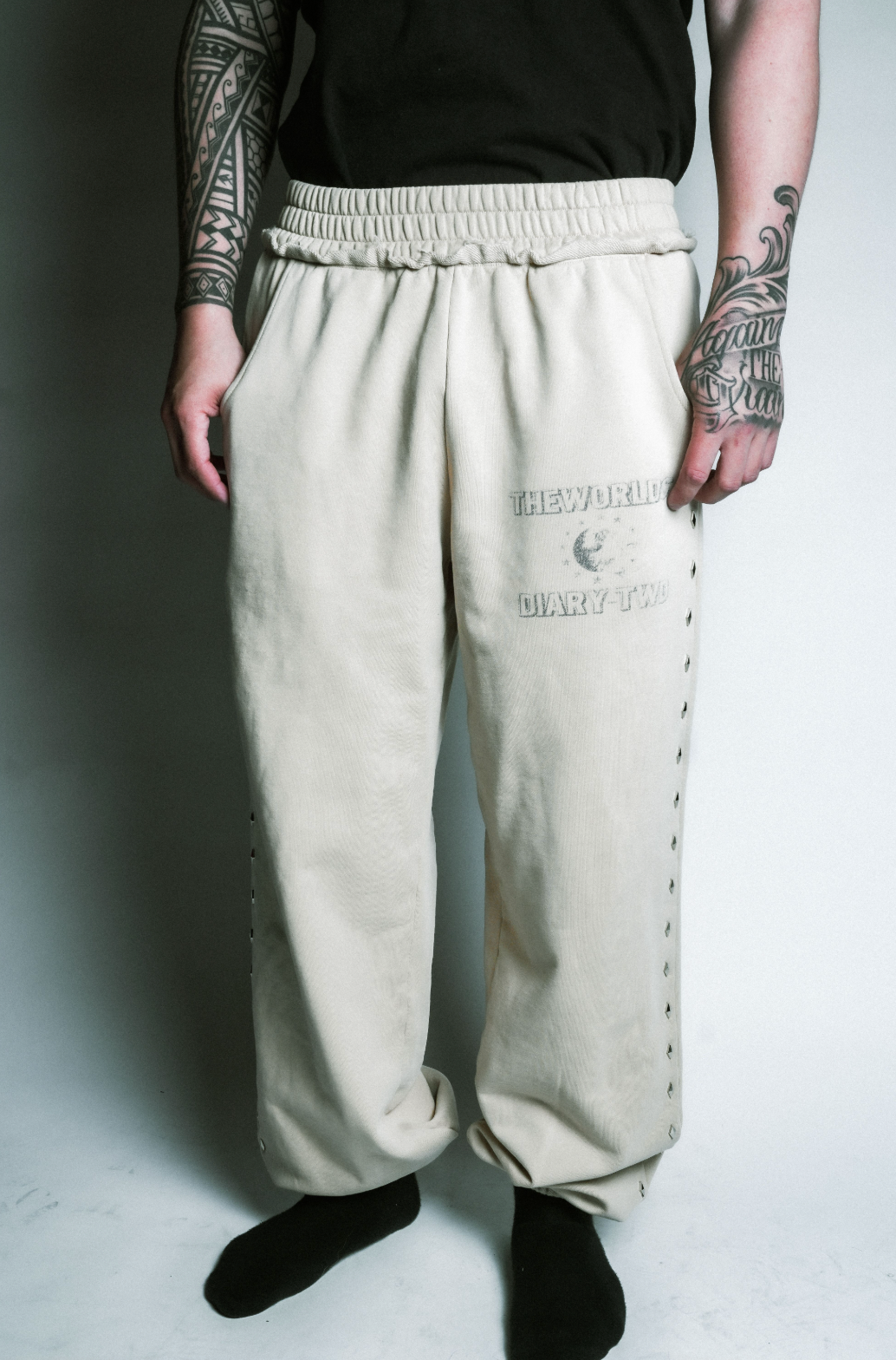 CREAM FRENCH TERRY SWEATPANTS