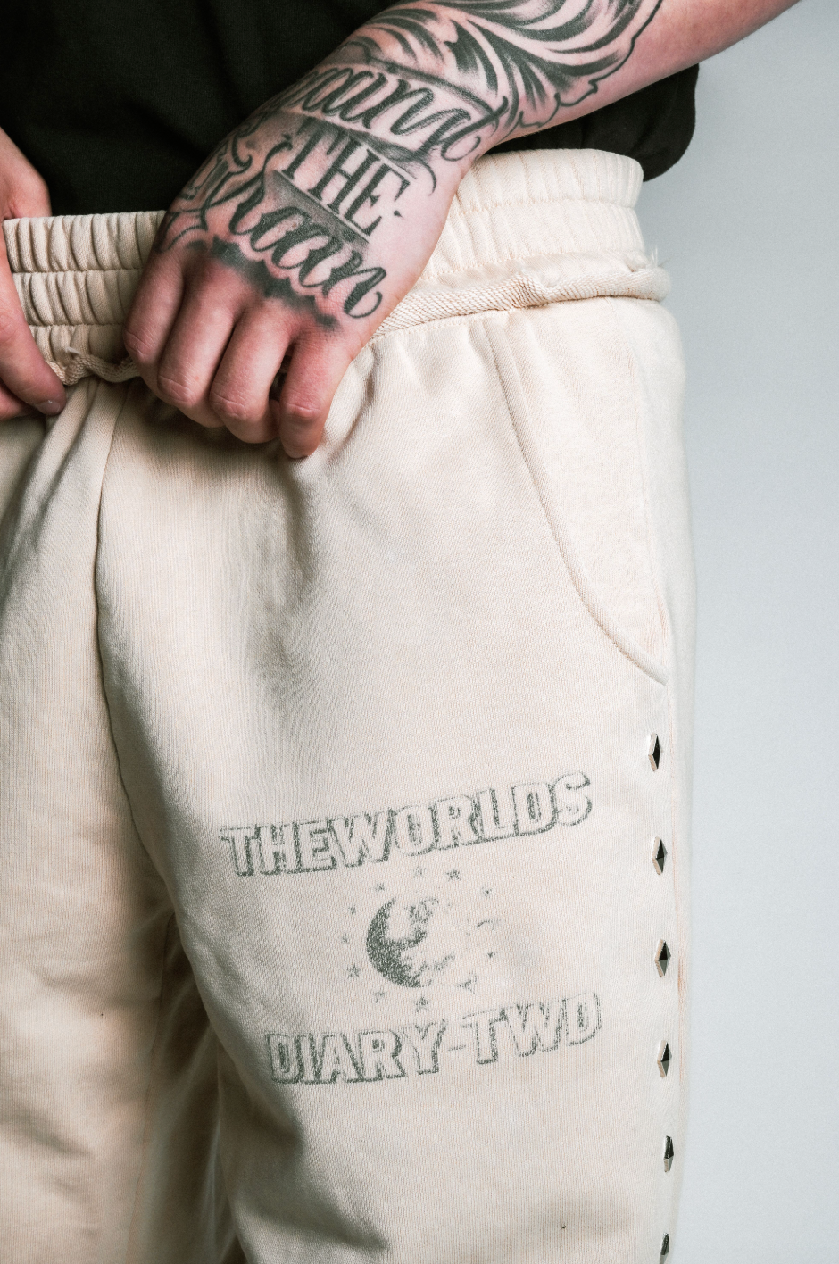 CREAM FRENCH TERRY SWEATPANTS